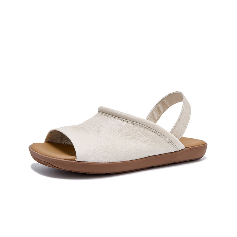 Women's Summer Fashion Simple Handmade Flat Peep Sandals