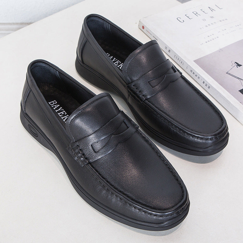 Men's Spring Light Soft Comfortable Slip-on Leather Shoes