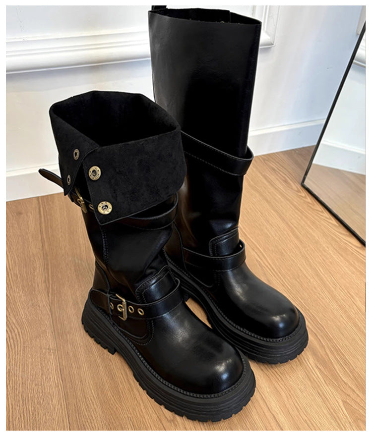 Women's Style Thick Bottom Height Increasing Slimming Boots