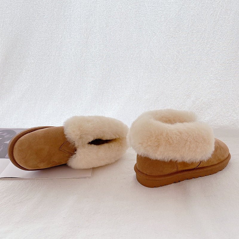 Women's Winter Fur Genuine Warm Female Fashion Snow Boots