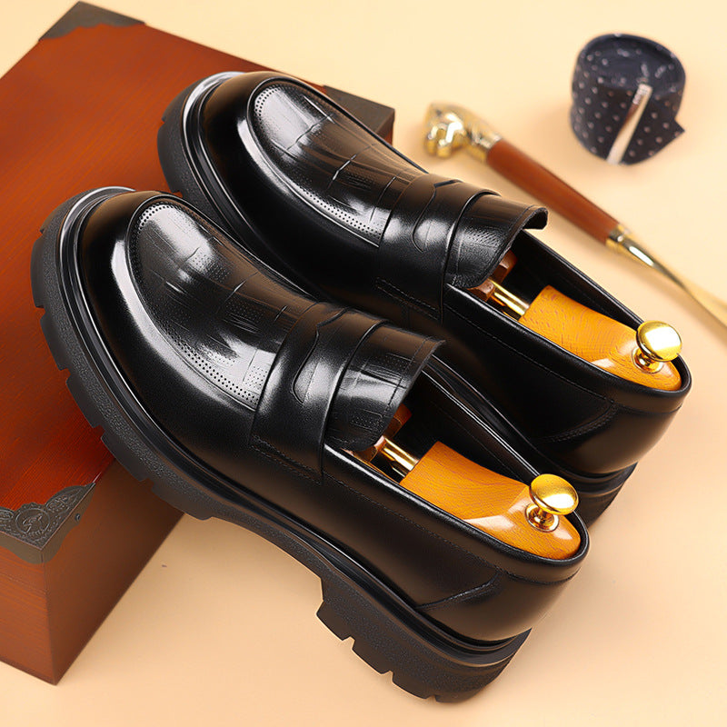 Men's Business First Layer Cowhide Soft Bottom Leather Shoes