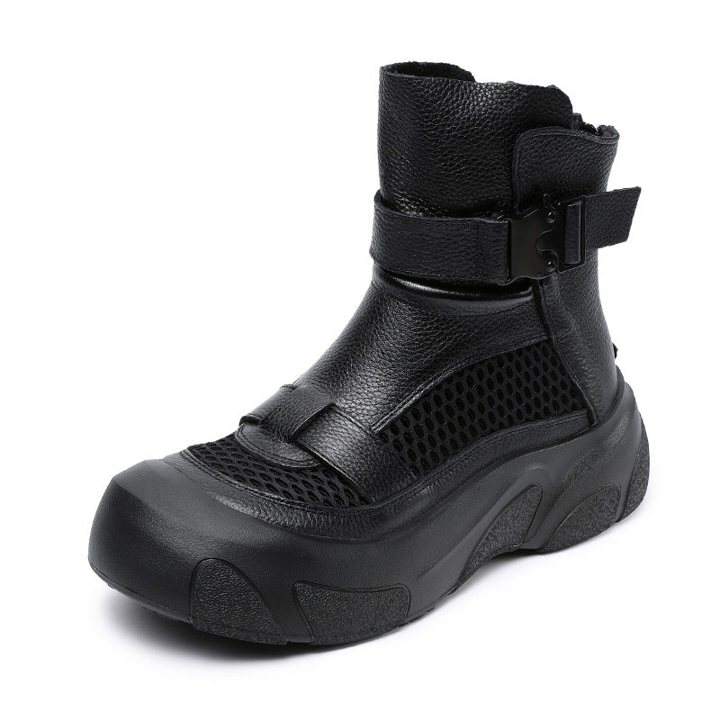 Women's Genuine Thick-soled Retro Roman Ankle Breathable Boots