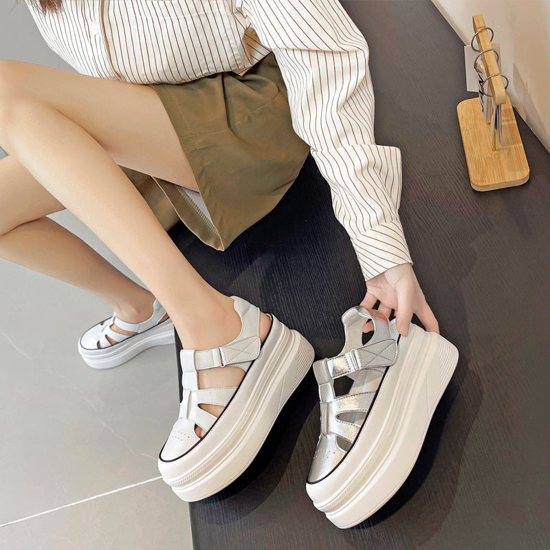 Women's Summer Wear Thick Bottom Hollow Pitcher Sandals