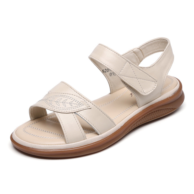 Women's Bottom Mom Summer Beef Tendon Flat Sandals