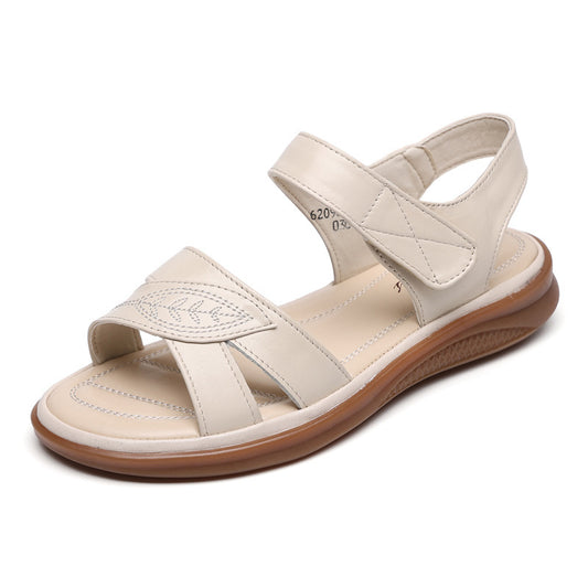 Women's Bottom Mom Summer Beef Tendon Flat Sandals