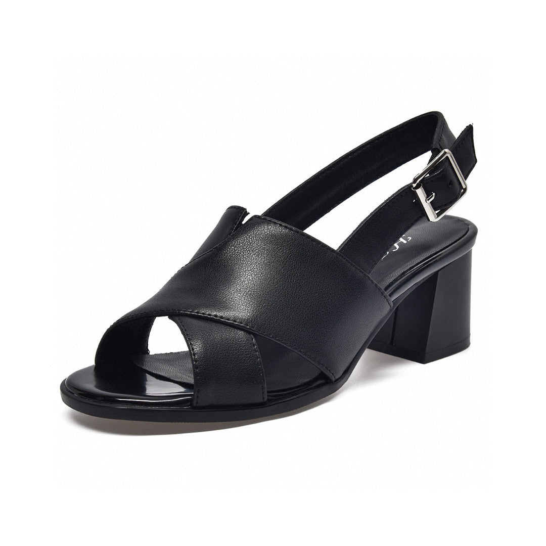 Women's Summer Chunky Cross Two Kinds Of Heels