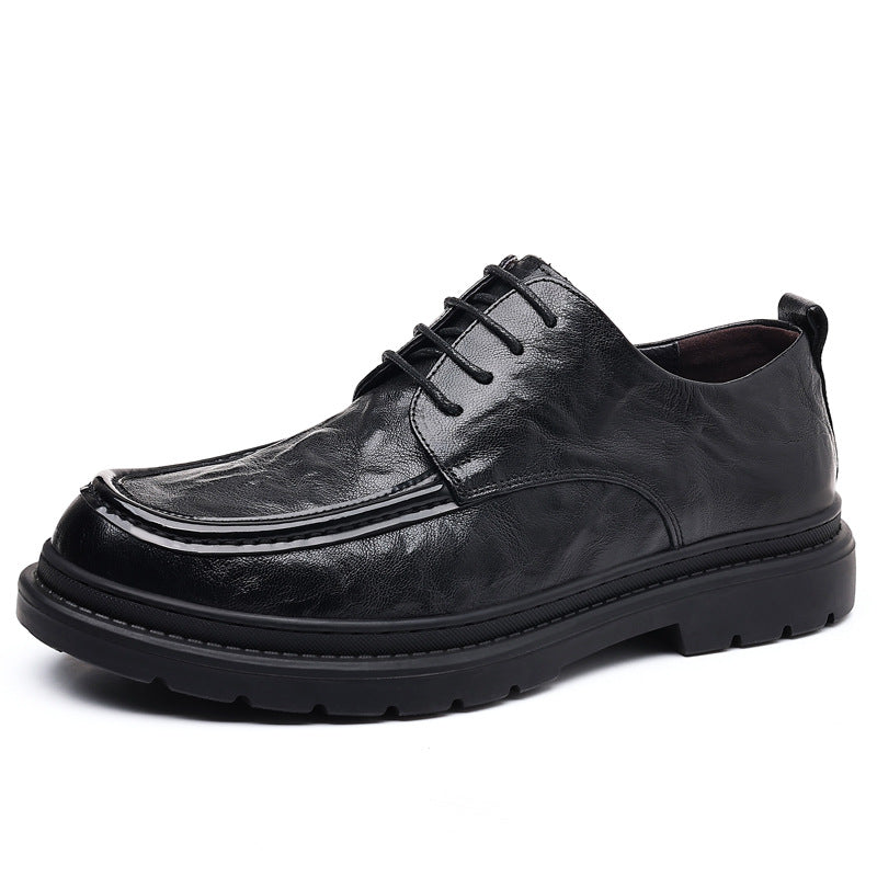 Men's Genuine Breathable British Fashion Sheepskin Korean Loafers
