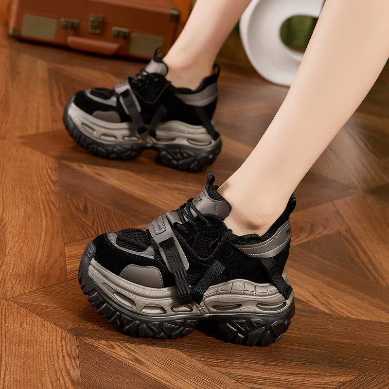 Women's Dad Mesh Breathable Fashionable Height Increasing Sneakers