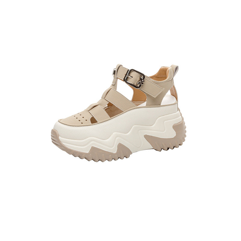 Women's Thick-soled Inner Height Increasing Wedge Daddy Sandals