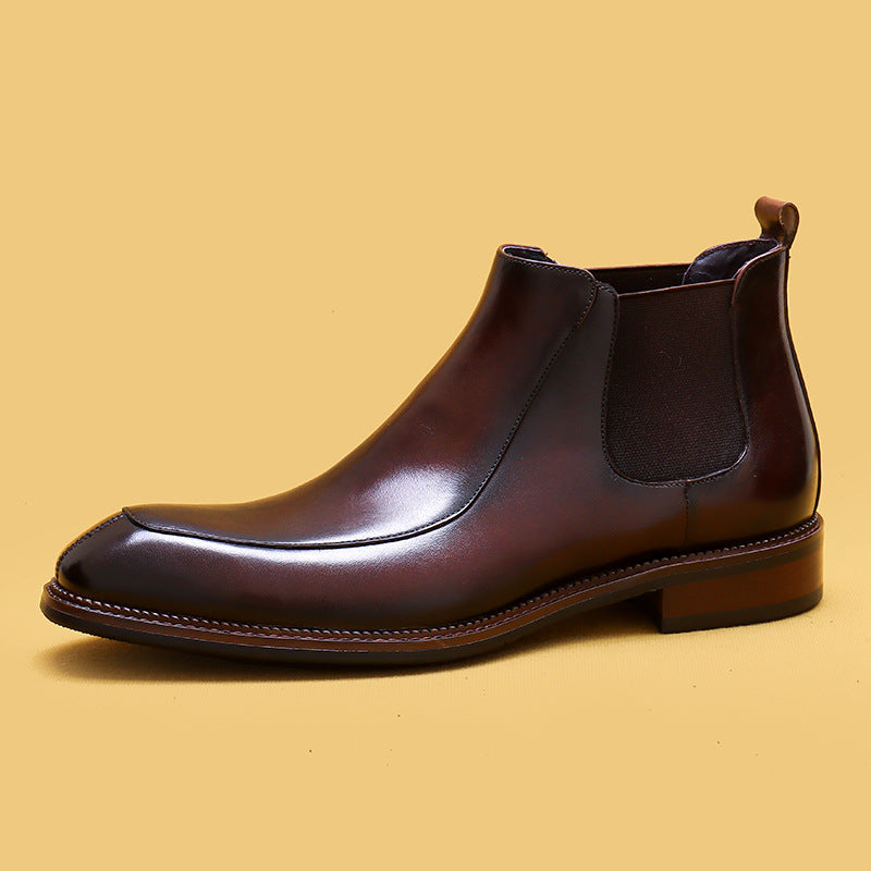 Men's Winter Black Martin Business Pointed British Boots