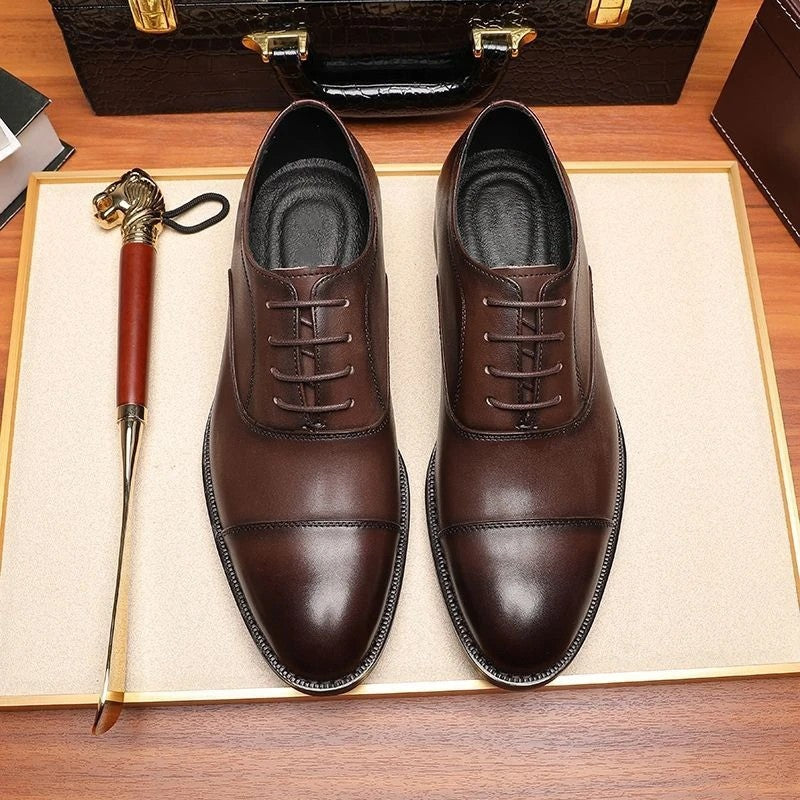 Men's Oxford Comfortable Formal Genuine Three Joint Leather Shoes