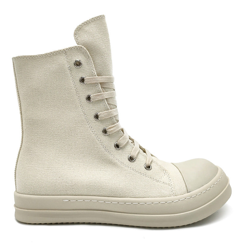 Women's & Men's Sporty Simplicity Cloth Cerecloth Round Head Men's Shoes