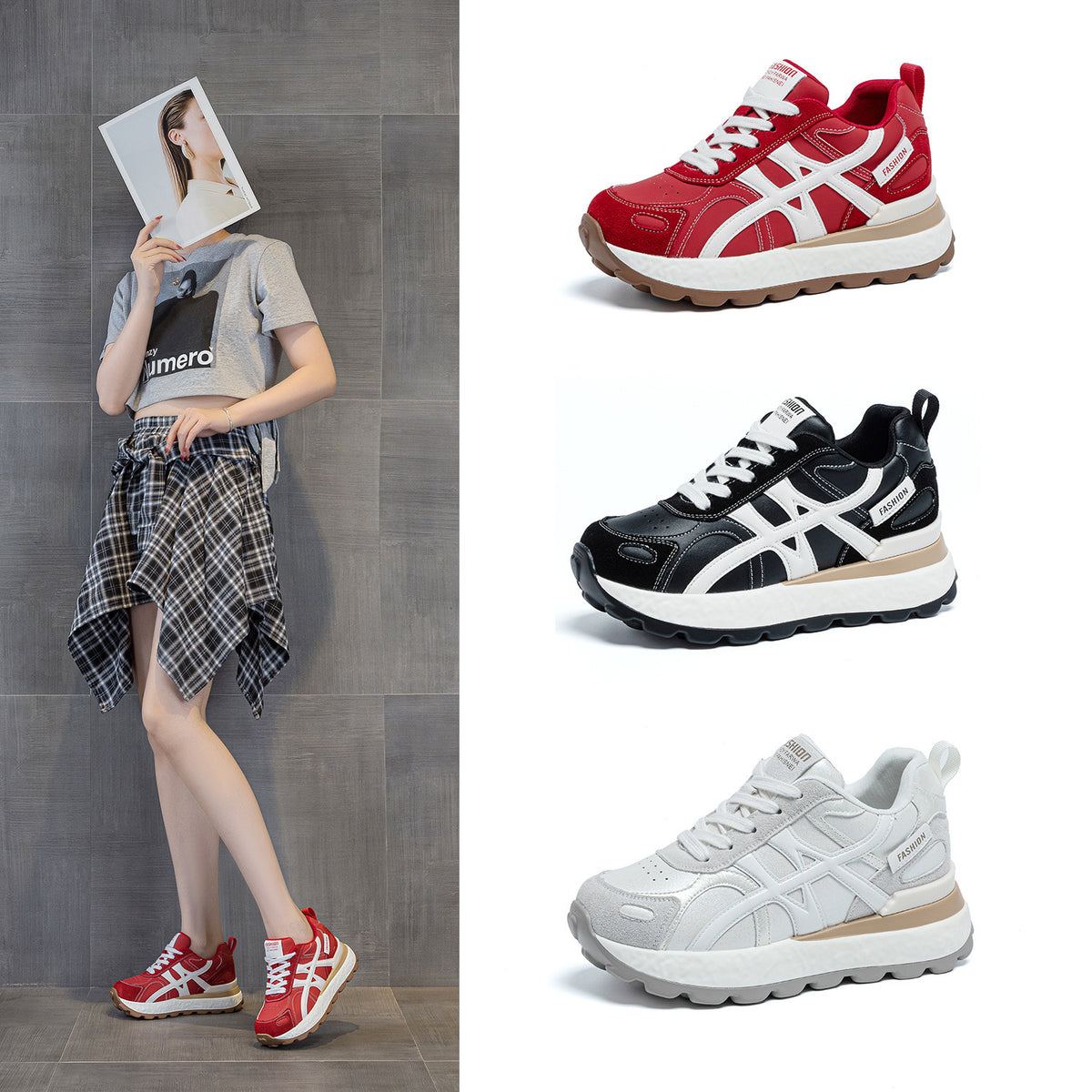 Women's Leisure Platform Sports Super Hot Cortez Women's Casual Shoes