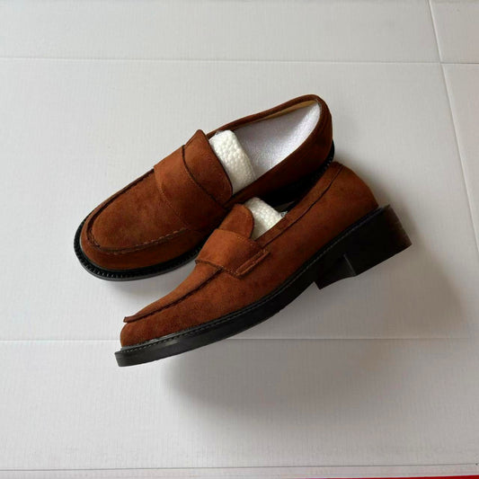 Women's Grape Mom British Style Slip-on Lazy Loafers