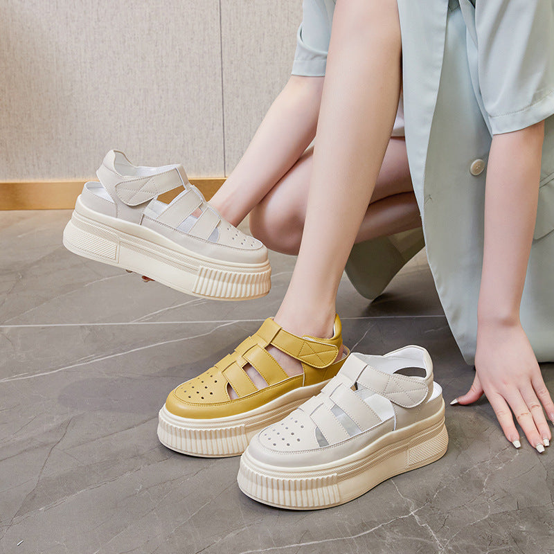 Women's Dad Spring Breathable Platform Height Increasing Casual Shoes