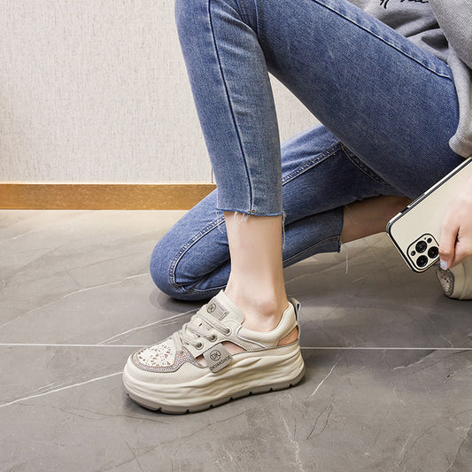 Women's Simple Elevator Breathable Single-layer Fashionable Sports Sneakers