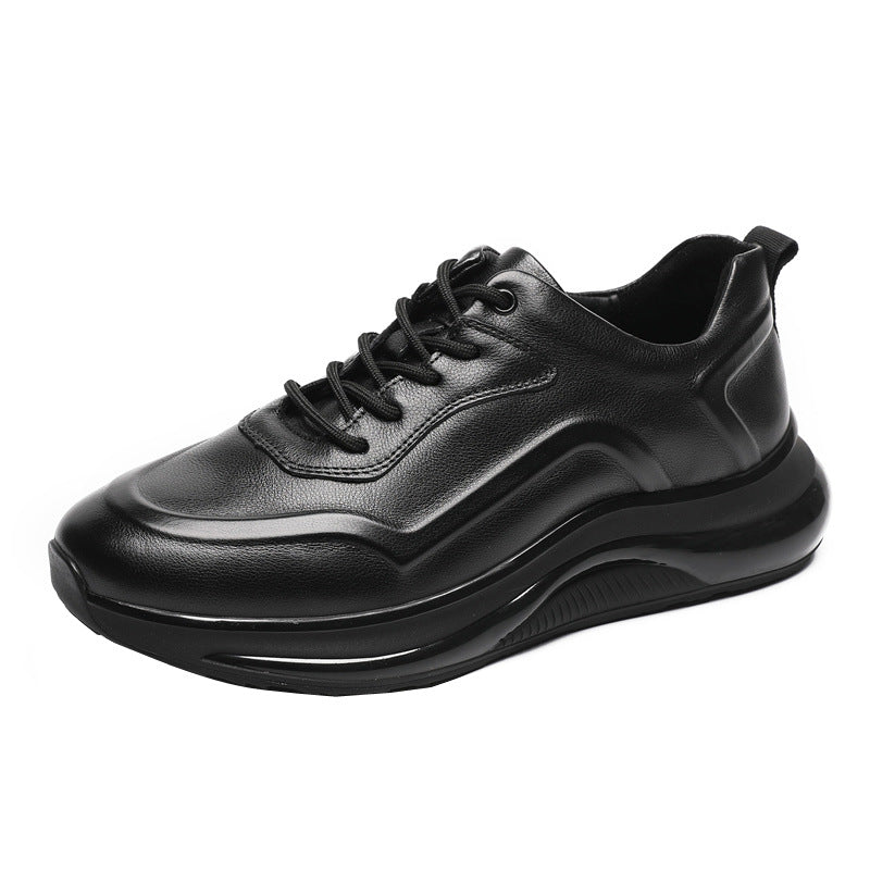 Men's Leisure Breathable Outdoor Sports Round First Leather Shoes