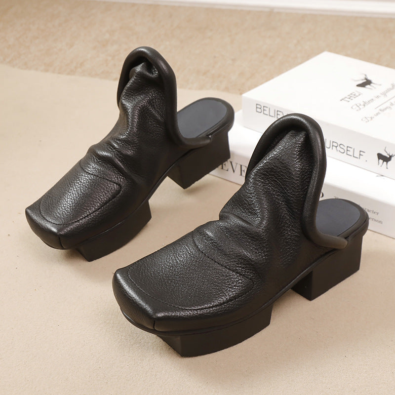 Women's Bottom Style Outer Wear High-grade Closed Heels