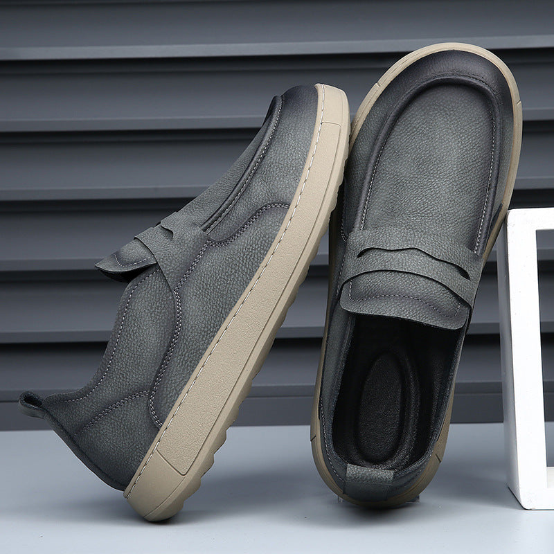 Men's Genuine Autumn Slip-on Breathable Retro Versatile Men's Shoes