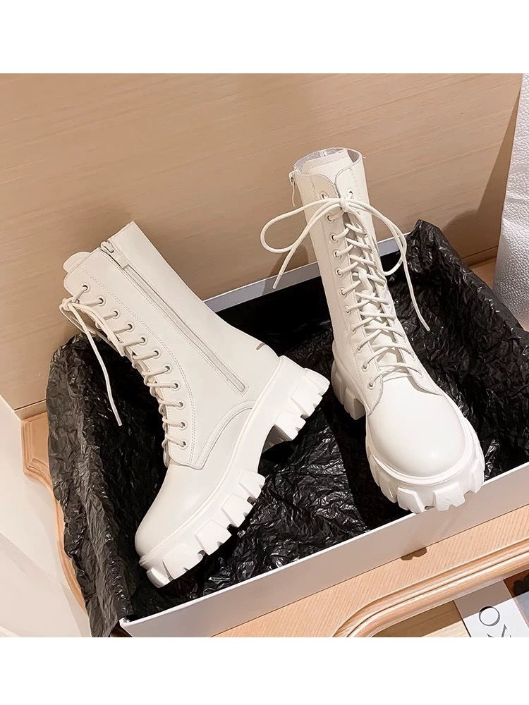 Women's Height Increasing Bottom Small Soft Platform Boots