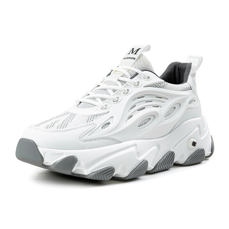 Men's Mesh Fashion Platform Height Increasing Insole Sneakers