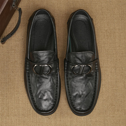 Men's Business Genuine Doug Retro Comfortable Pumps Loafers