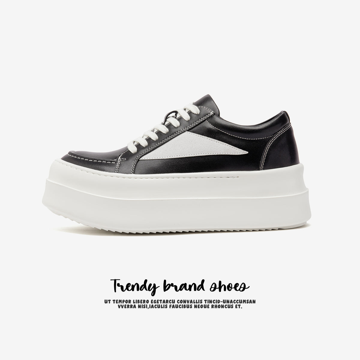 Male Black White Simple Fashion Versatile High-grade Men's Board Shoes