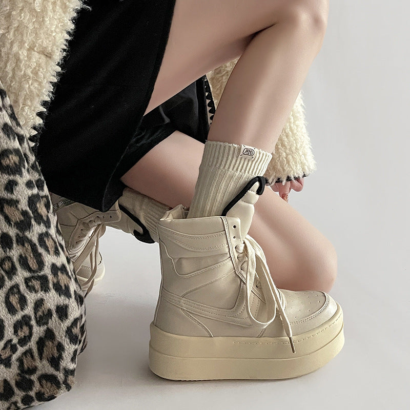 Women's Design Height Increasing Sports Short Thick Boots