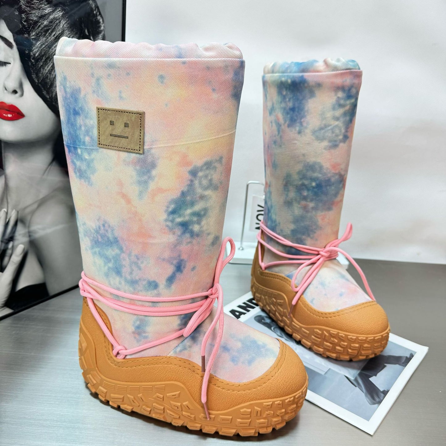 Fleece-lined Extra Thick High Top Waterproof Trendy Snow Boots