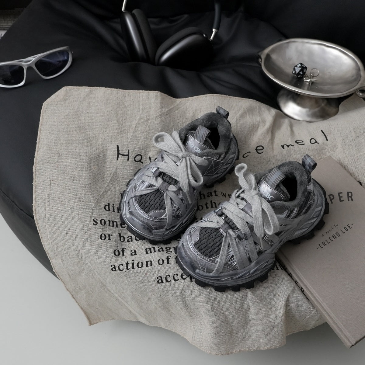 Children's Paris Racing Dirty Retro Sports Dad Kid's Sneakers