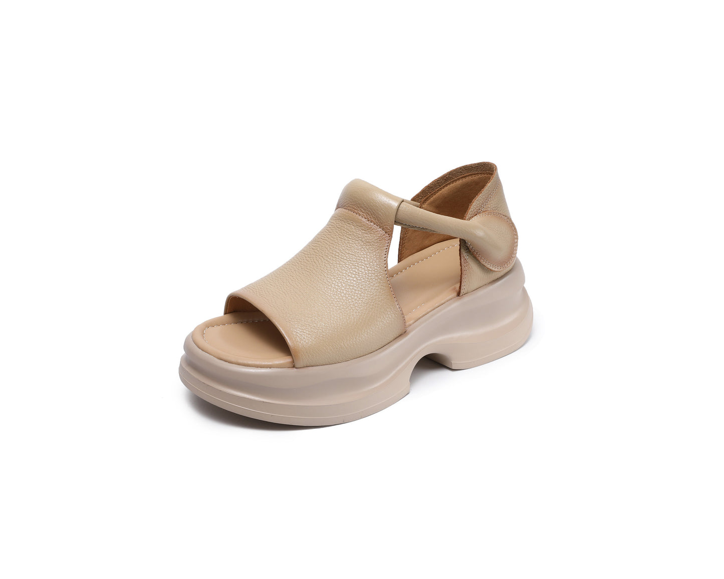 Women's Top Layer Cowhide Roman Open Toe Breathable Sandals