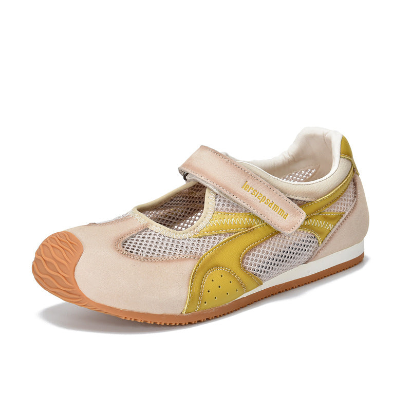 Women's Breathable Mesh Velcro Flat Sports Mary Sandals