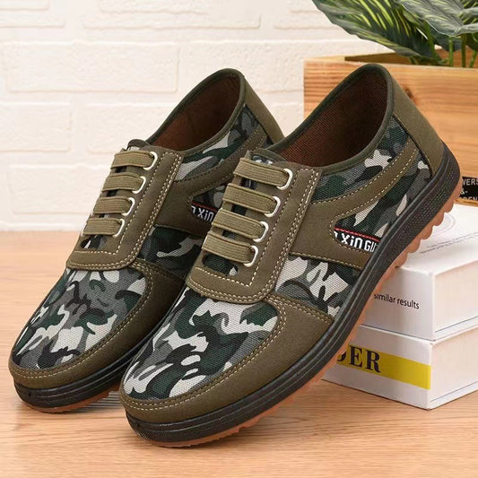 Men's Old Cloth One Pedal Four Towels Canvas Shoes