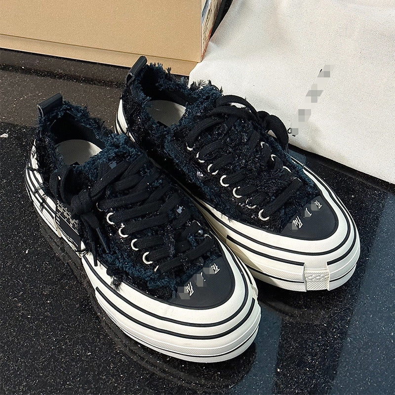 Women's & Men's Classic Style Woven Raise The Bottom Canvas Shoes
