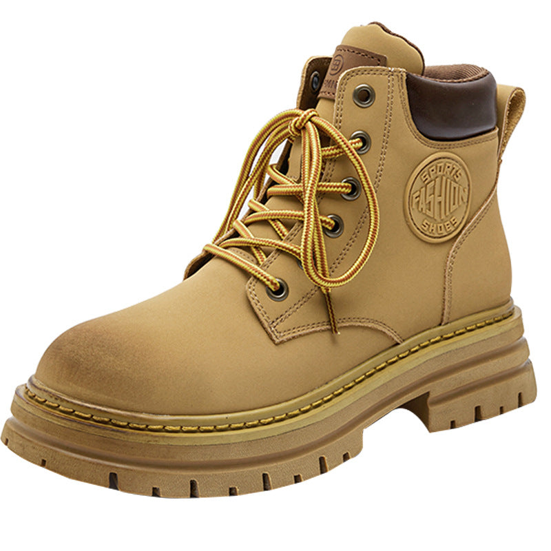Women's Martin Short Chunky Platform Worker Tooling Boots