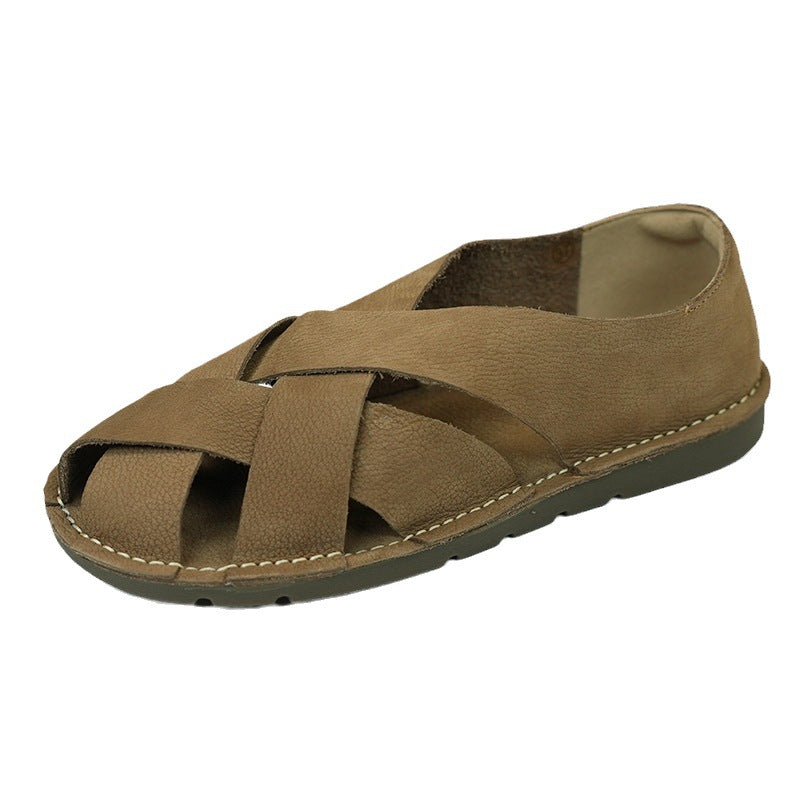Women's Woven Handmade Cotton Linen Flat Pumps Breathable Sandals