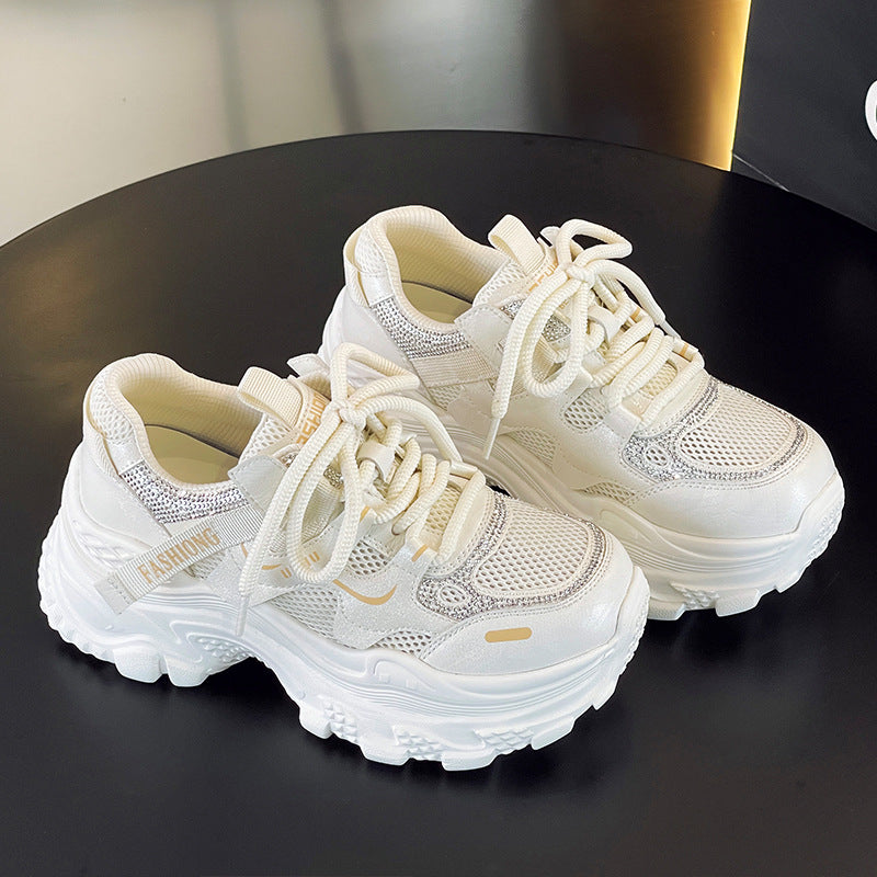 Women's Dad Lightweight Heightened Easy Wear Summer Breathable Women's Sports Shoes