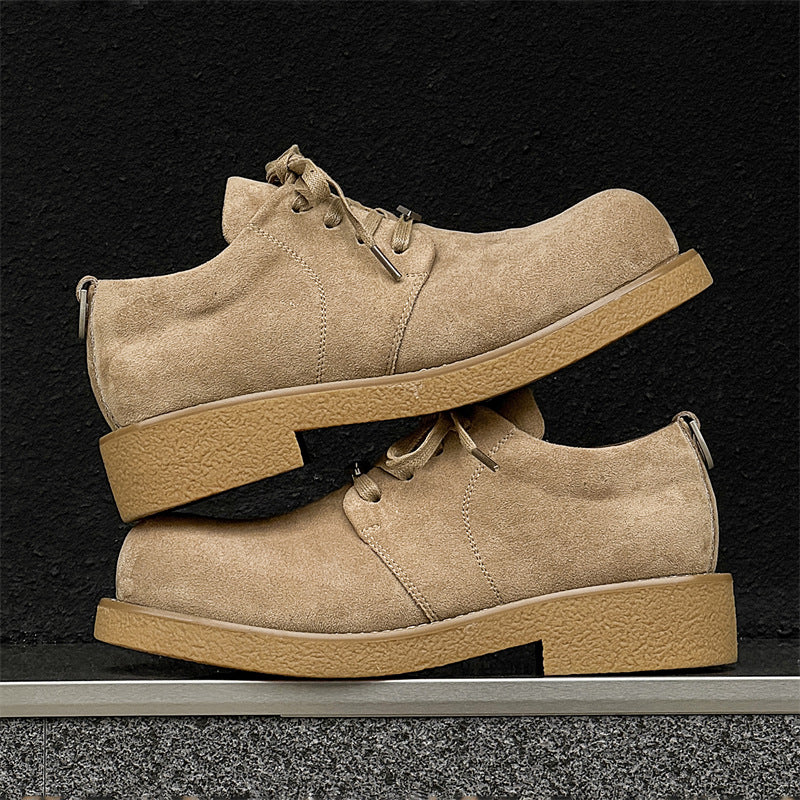 Toe Derby Lovers Wild Thick Sole Leather Shoes