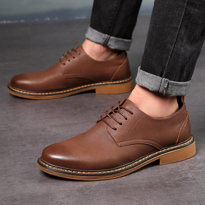 Men's Formal Korean Beef Tendon Trendy Business Men's Casual Leather Shoes