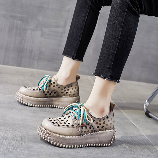 Women's Platform Fashionable Genuine Pumps Comfortable Soft Casual Shoes