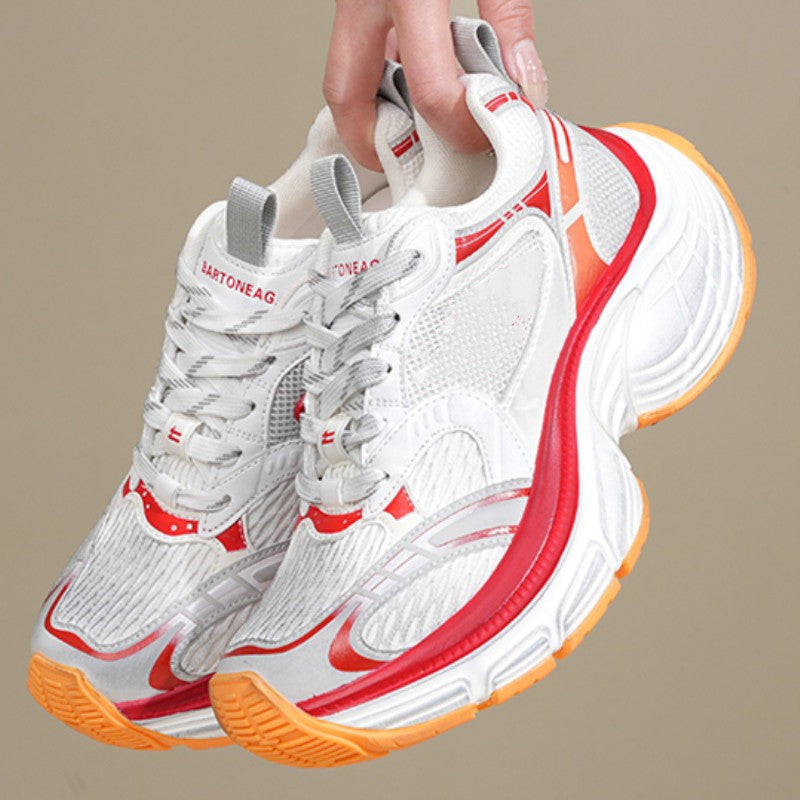 Women's Thick Bottom Heightened Daddy Spring Distressed Sneakers