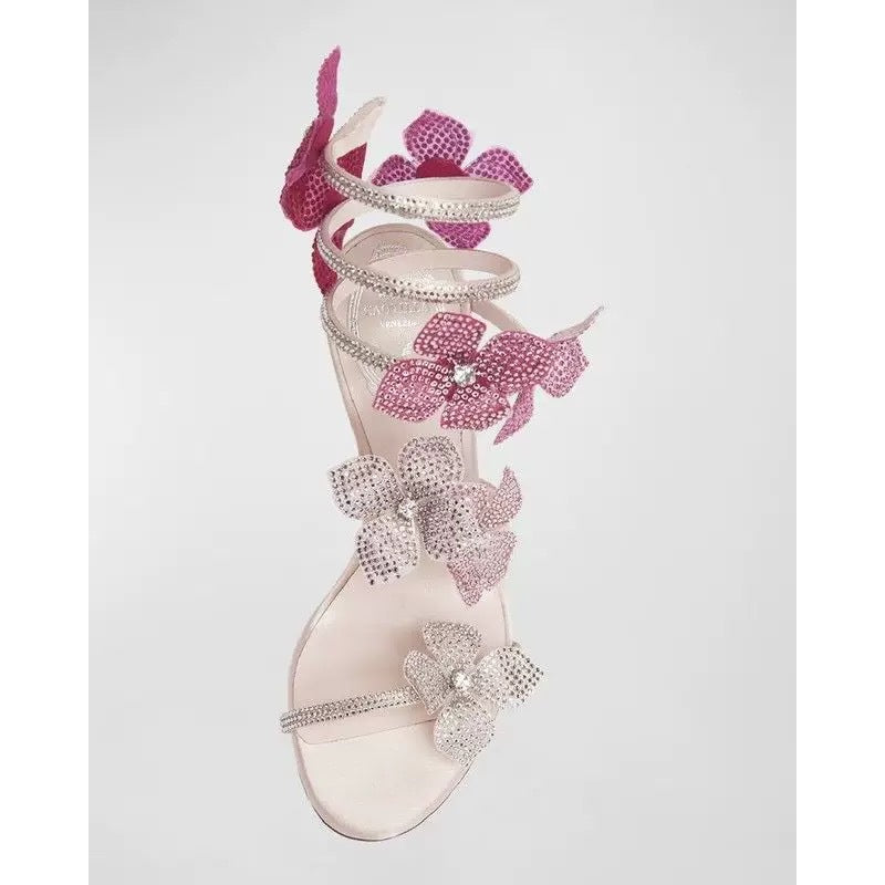 High Lace Flower Around Ankle Ring Women's Shoes
