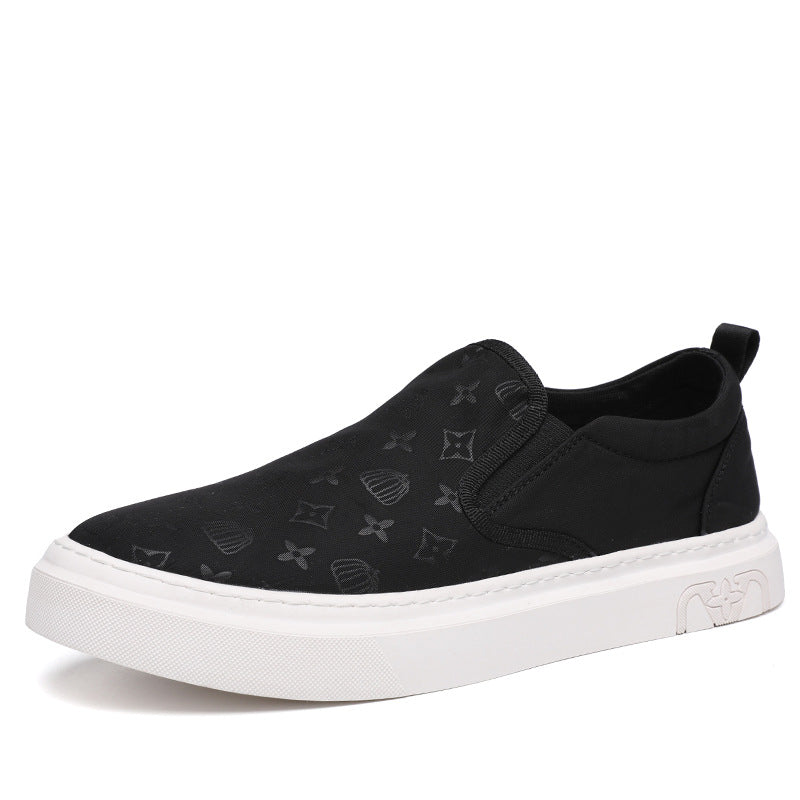 Men's Breathable Ice Silk Cloth Slip-on Lofter Canvas Shoes