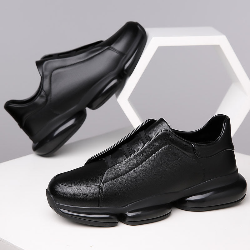 Men's Sports Comfortable Board Series Height Increasing Men's Casual Leather Shoes