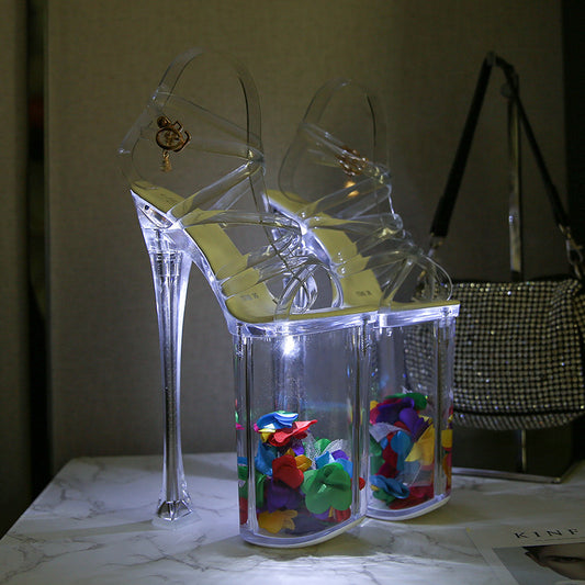 Luminous High Platform Nightclub Super Car Model Heels