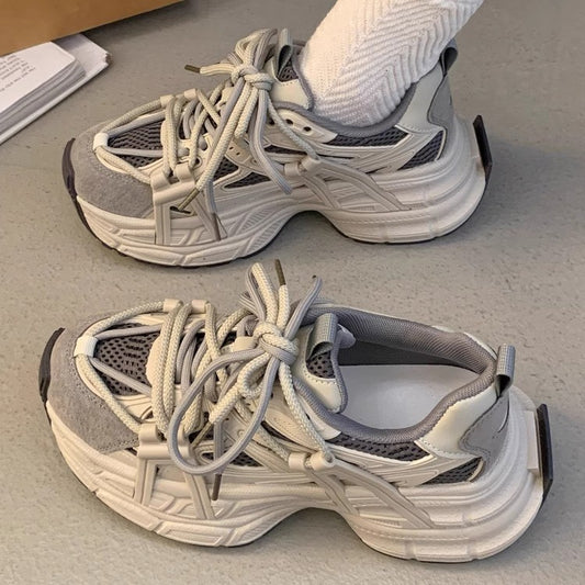 Women's Genuine Platform Dad Spring Show Feet Small Sneakers