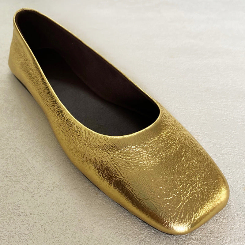 Women's Summer Flat Square Toe Ballet Low-cut Women's Fashion Shoes