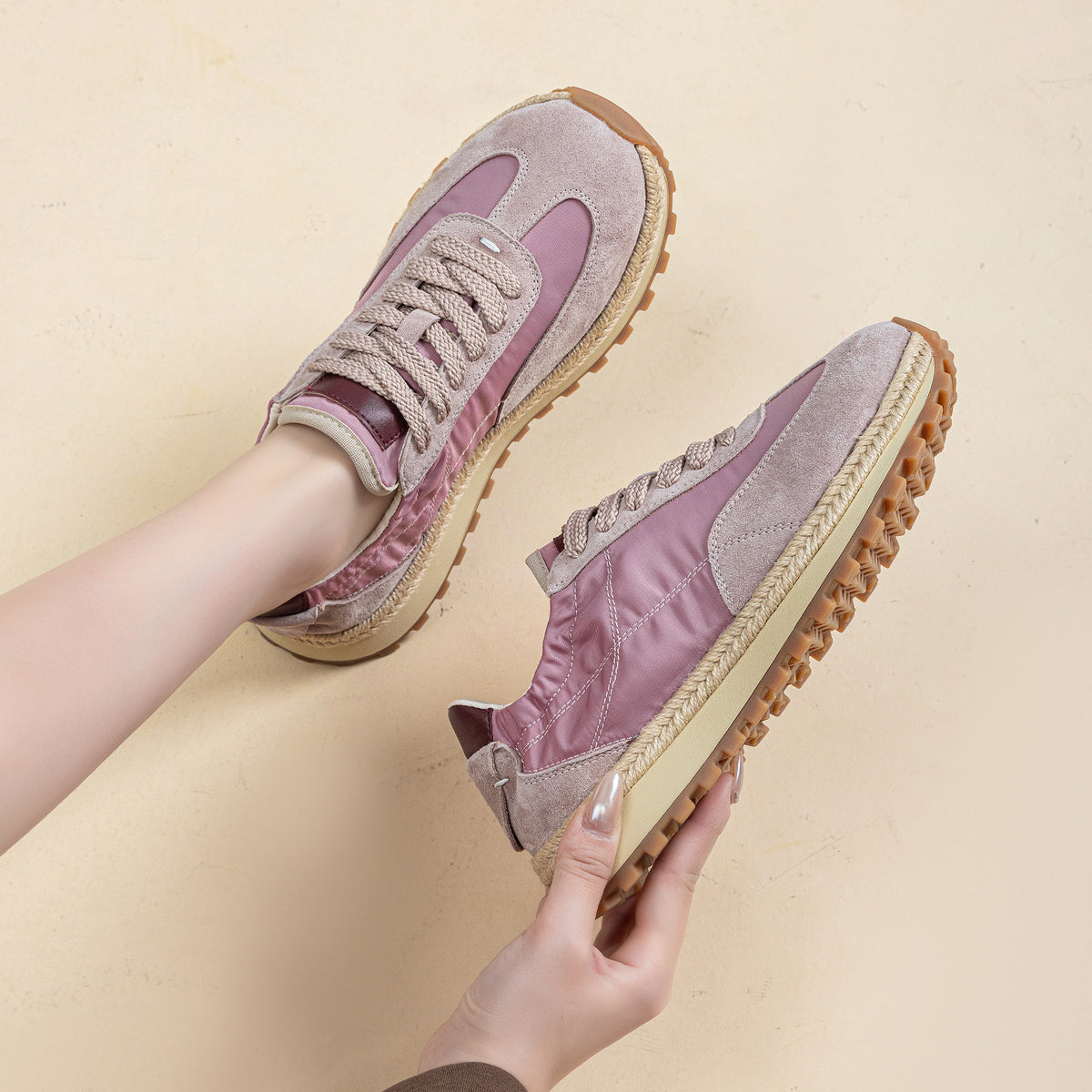 Women's Woven Breathable Genuine Cortez Summer Color Matching Women's Casual Shoes