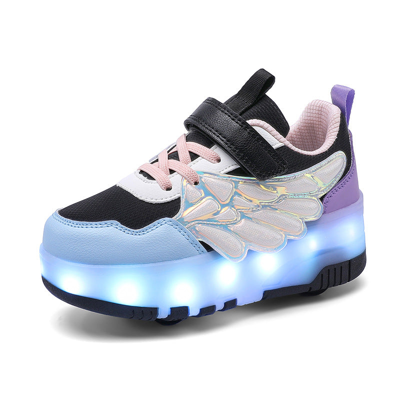 Children's Luminous Pairs Of Wings Single Skate Kid's Sneakers