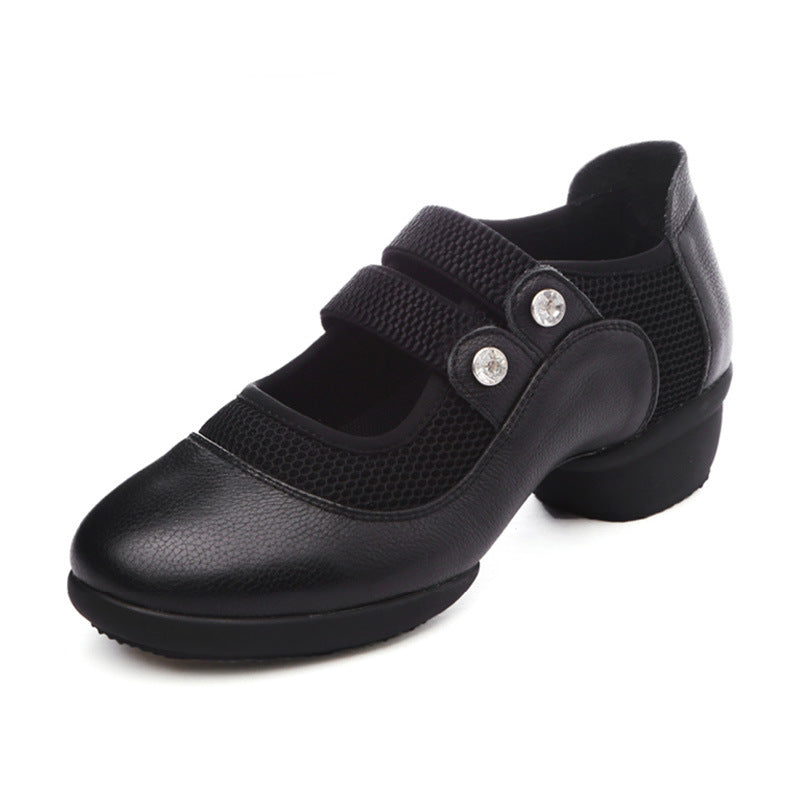 Women's Round Toe Slip-on Dancing Soft Bottom Women's Sports Shoes